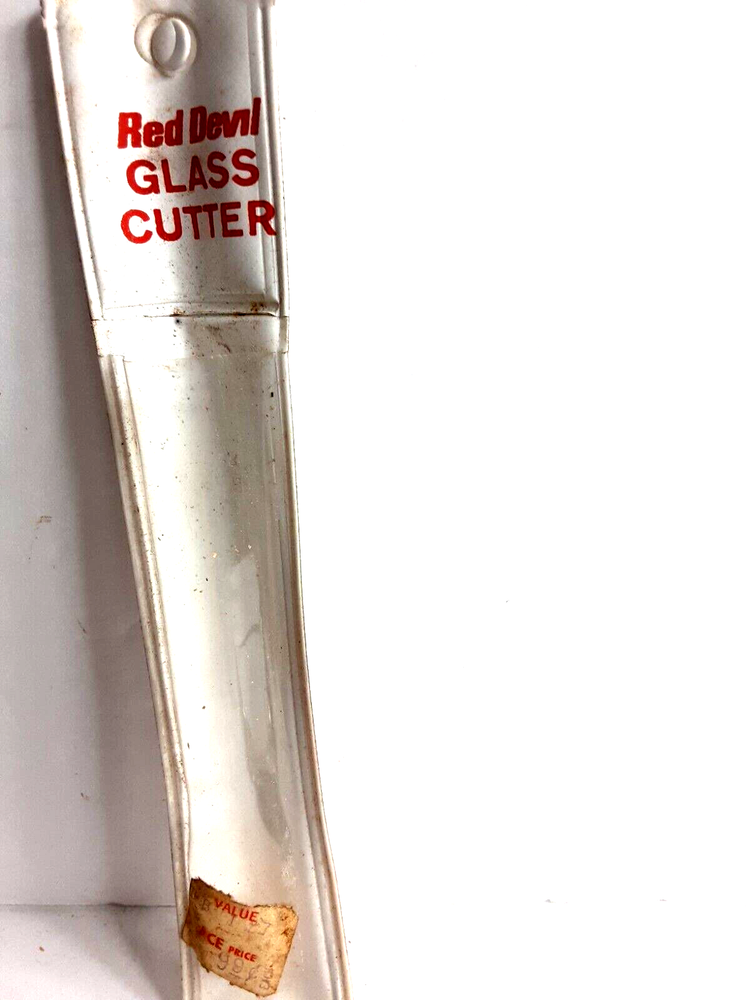 Vintage Red Devil Glass Cutter Wood Handle E22