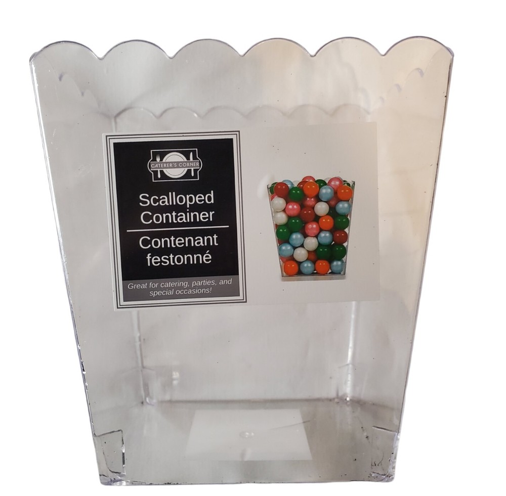 New Caterera corner scalloped container
