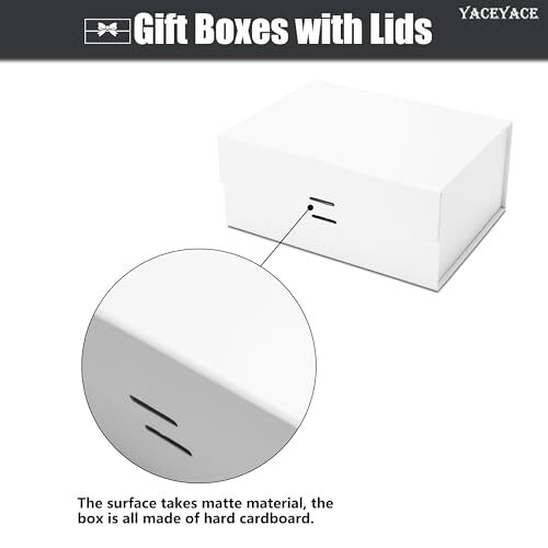 White Gift Box 1Pcs Small Gift Box Bulk Hard Gift Wrap Boxes with Lids for Pr...