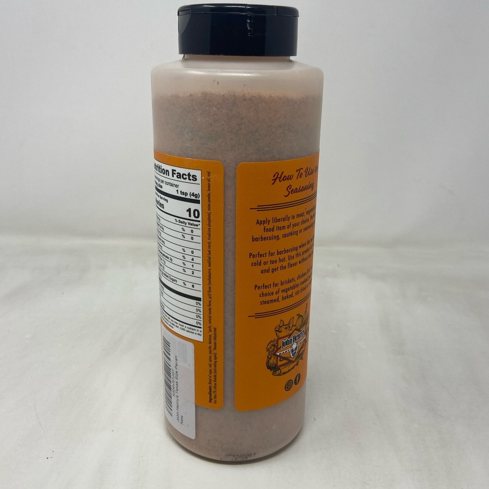John Henry’s Texas Size Pecan Rub 26oz Orange Label