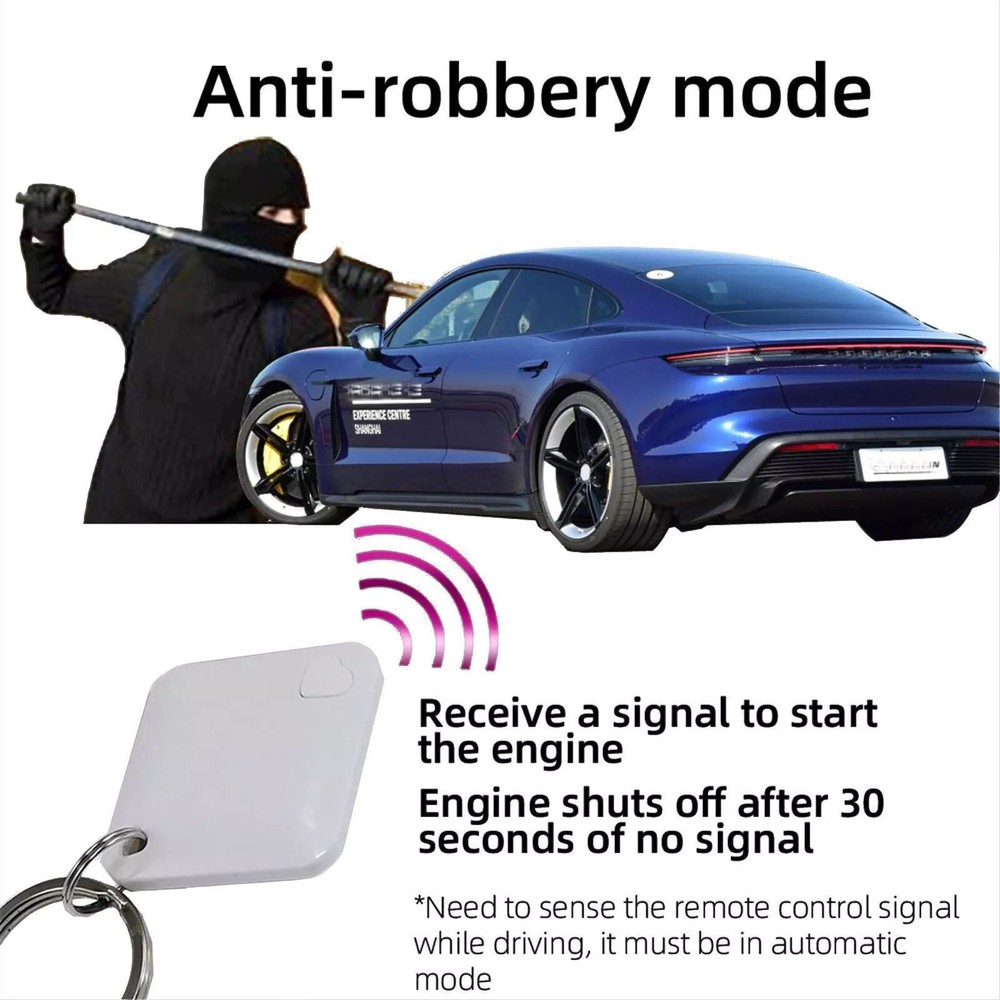 Auto-Sensing Car Immobilizer Security Systems Anti-Theft Lock+2 Remote Control