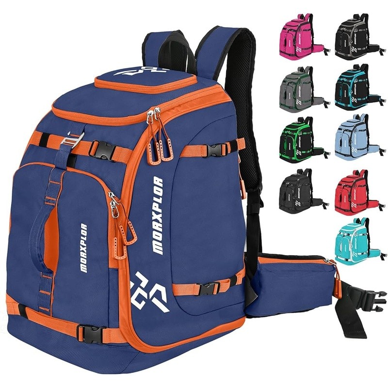 Ski Boot Backpack Waterproof Durable Large Capacity Gear Bag W/ Pockets New