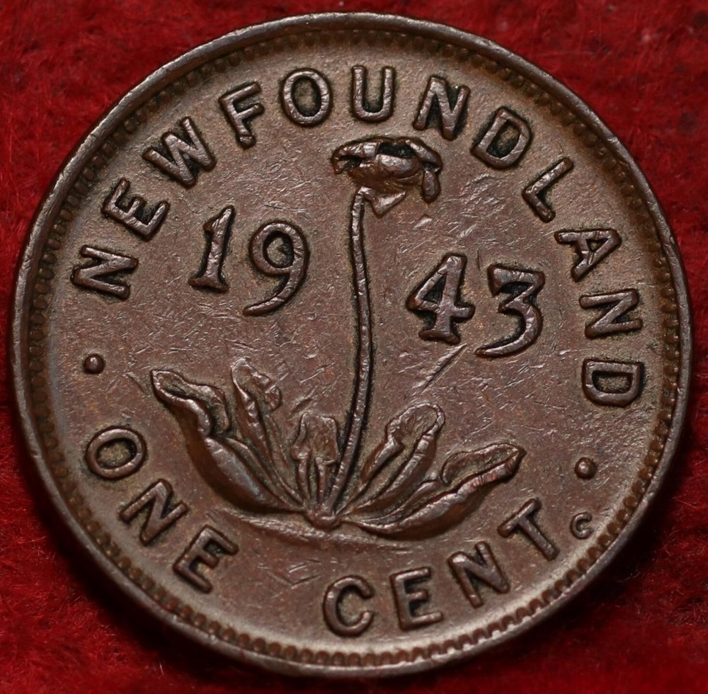 🇨🇦 Uncirculated 1943-C Newfoundland One Cent Coin