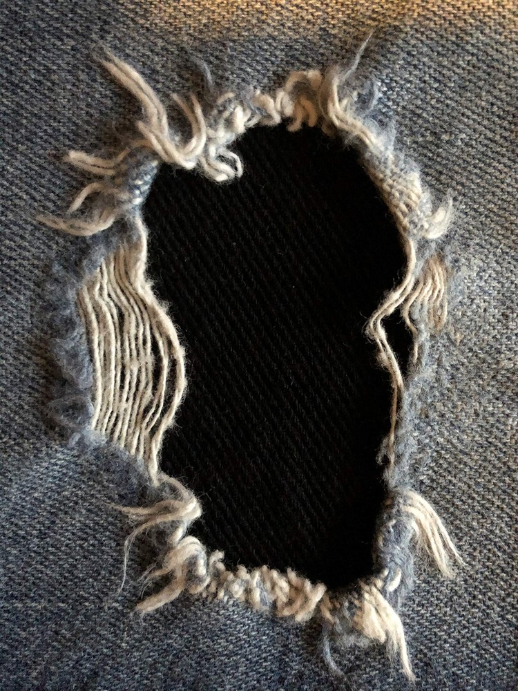 Black Denim Stretch Jean Patches Strong Iron On Assorted Sizes 2 Pack 6"×6"