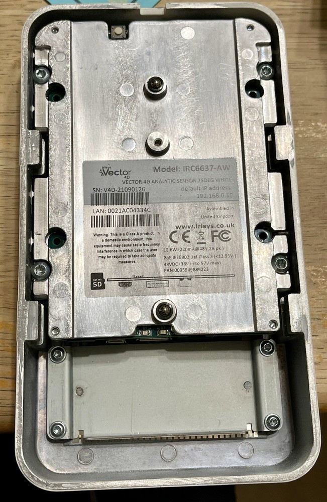 Irisys Vector 4D IRC6637-AW People Counting Device NEW