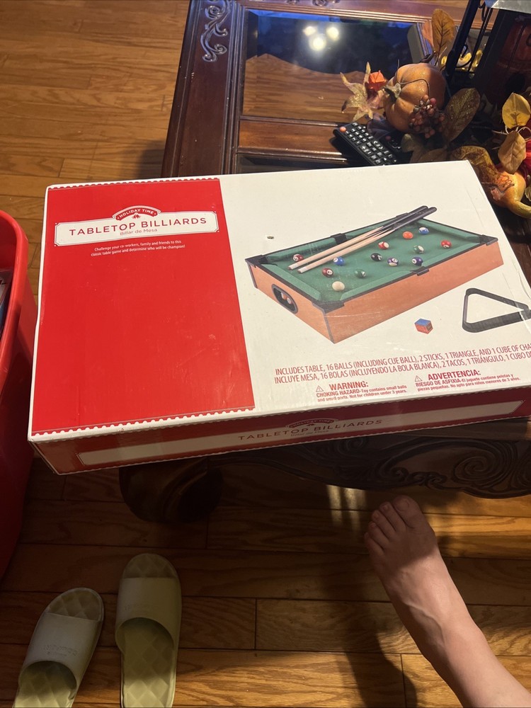 Tabletop Billiards Complete Portable Pool Table Set 20"x12"