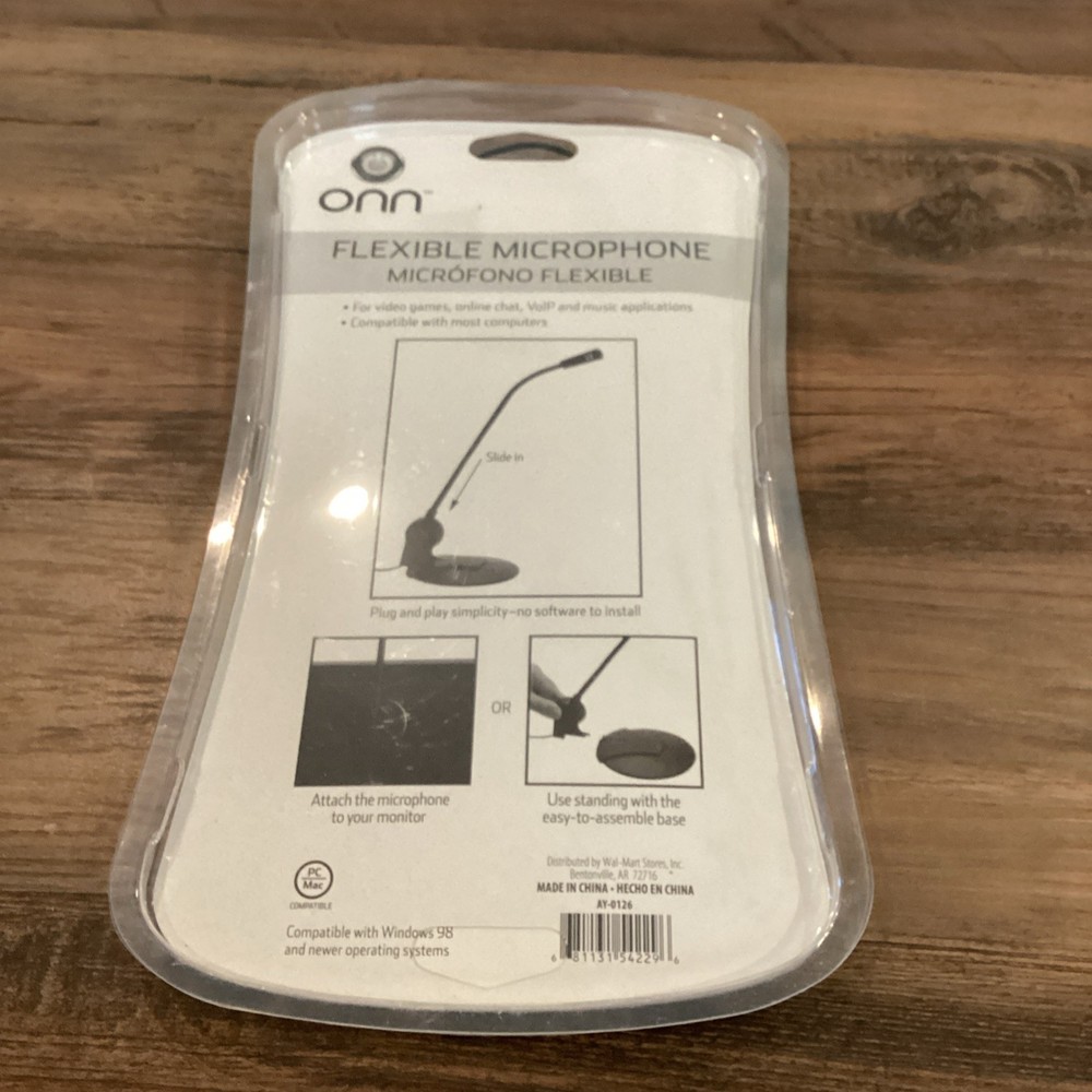 ONN Flexible Microphone for Computer! Plug & Play