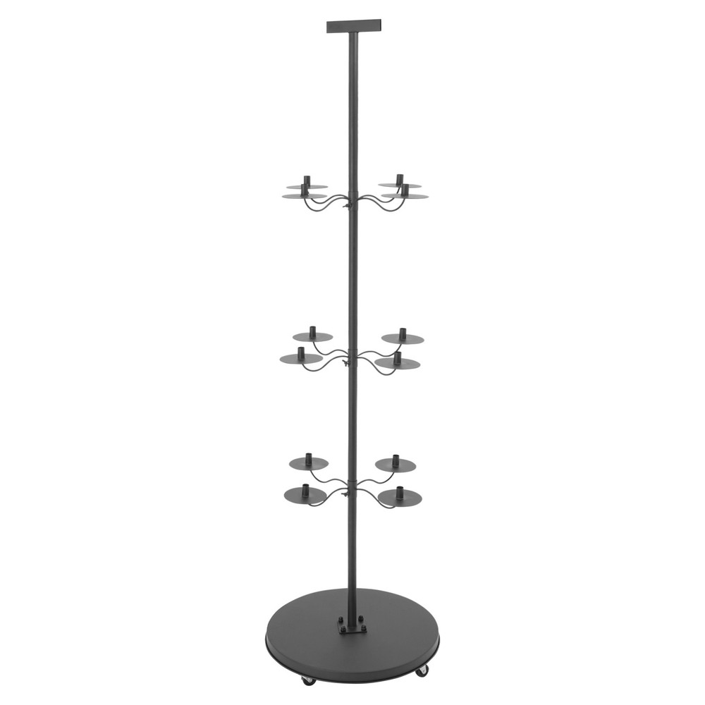 12-head Wig Display& Storage Rack Adjtable Wig Stand With Lockable Wheels US~