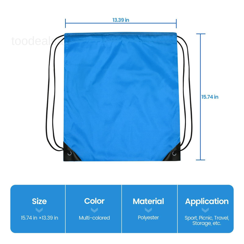 108 Pack Drawstring Bag Bulk Backpack Draw Large, 18 Color