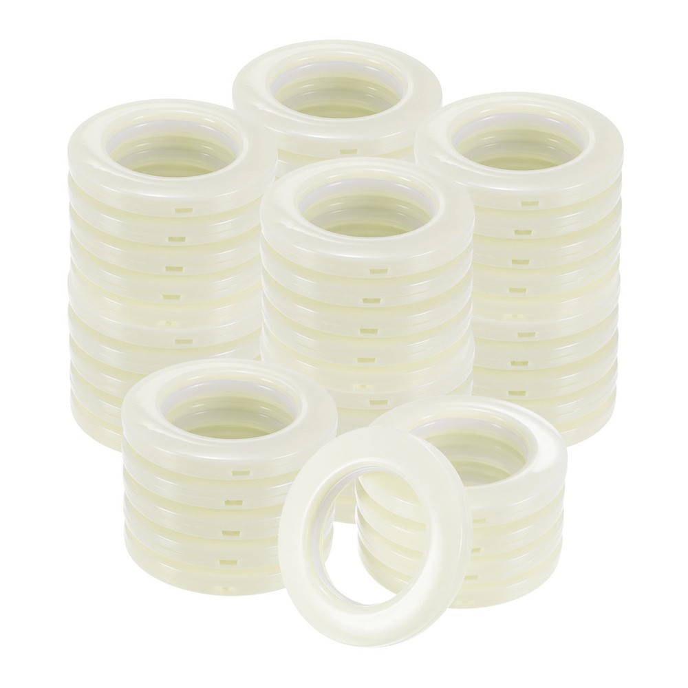 50-Pack Curtain Grommets 1-9/16" Inner Diameter Plastic Ring [Beige]