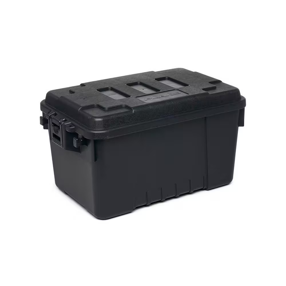 14 Gallon Black Storage Box Durable & Secure