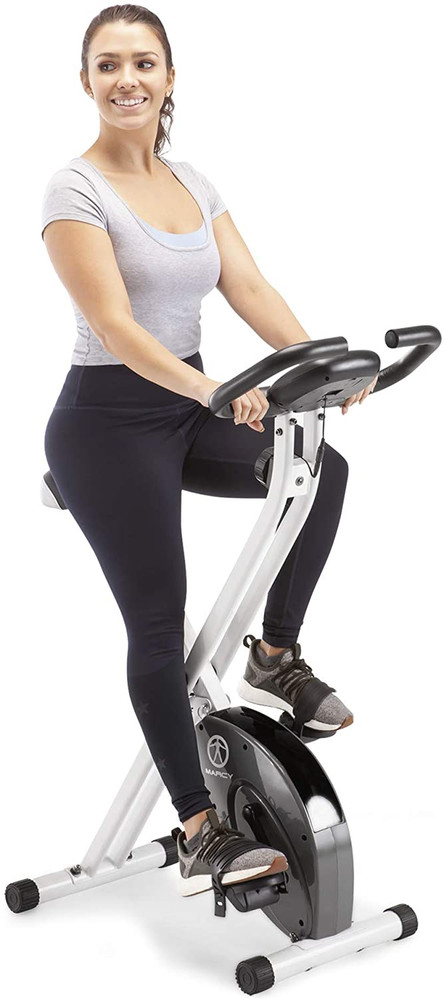 Compact Foldable Exercise Bike with Adjustable Resistance for Home Workouts