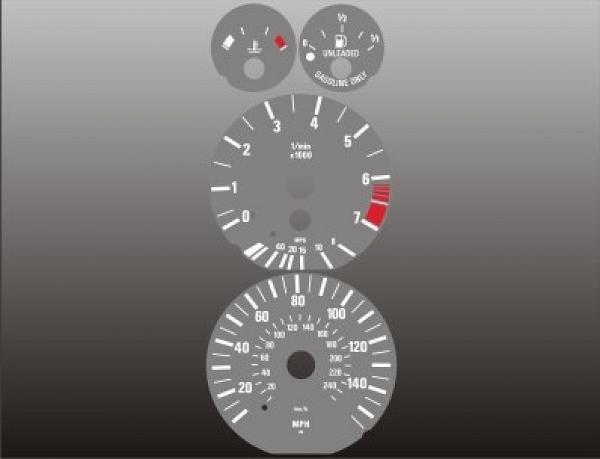 1996-2004 BMW E39 E38 E53 5 Series Dash Cluster GREY Face Gauges