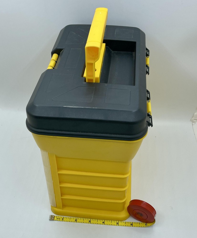 Plastic Tool Storage Organizer Box 4 Drawer Utility Craft Case Handle Portable