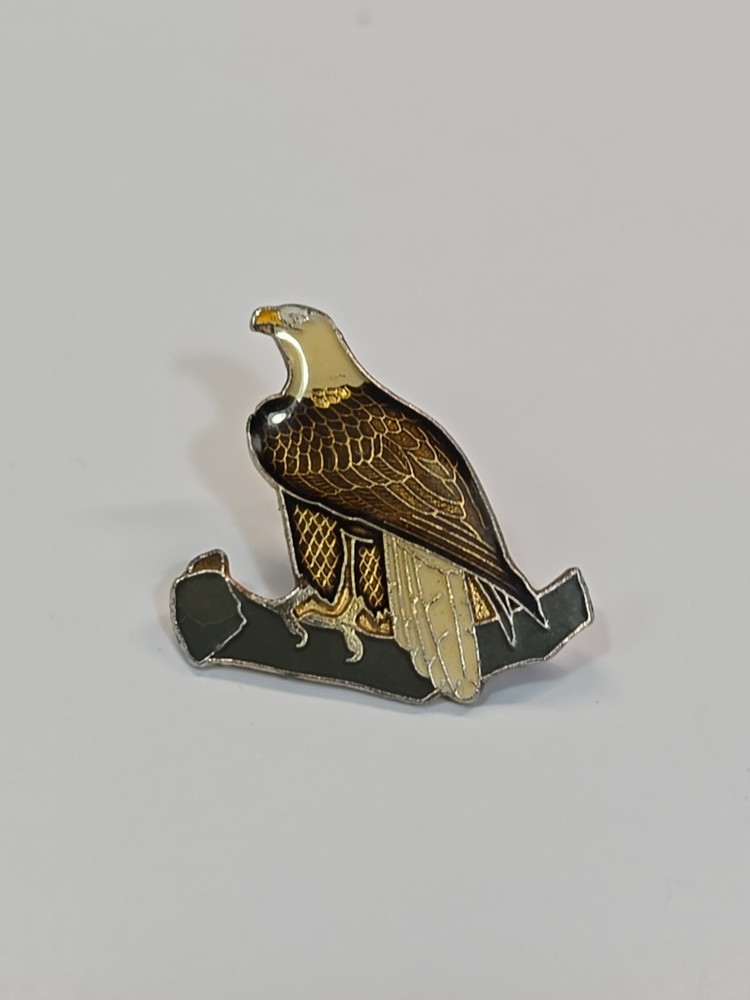 Bald Eagle Bird On A Branch Lapel Pin