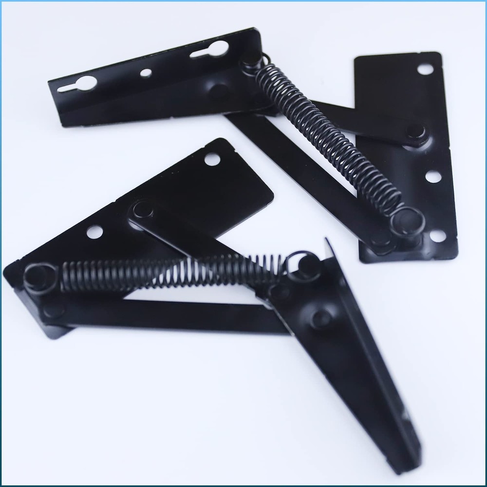 80 Degree Foldable Lifting Bracket 1 Pair Heavy Duty Spring Hinges Widely Used