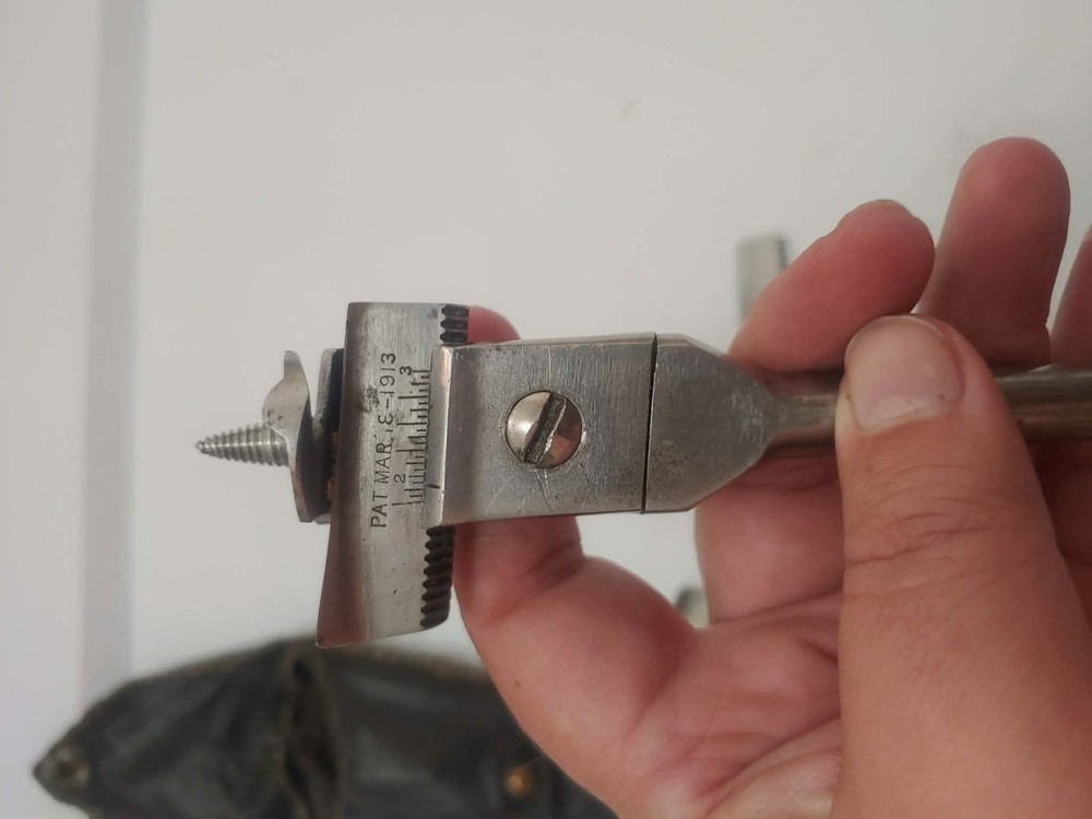 wright expansive adjustable bit for brace patent 1913 antique