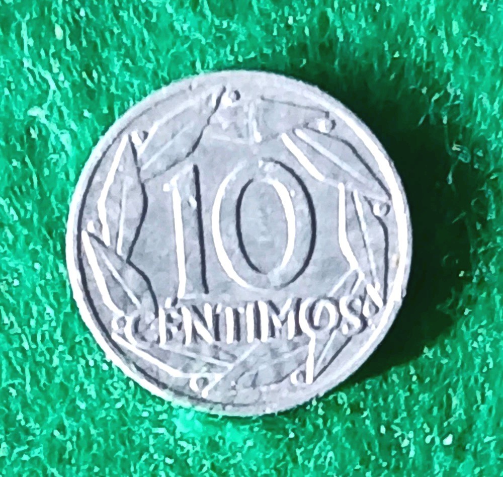 1959 Spain - 10 Centimos - 174 - Aluminum - 0.75g