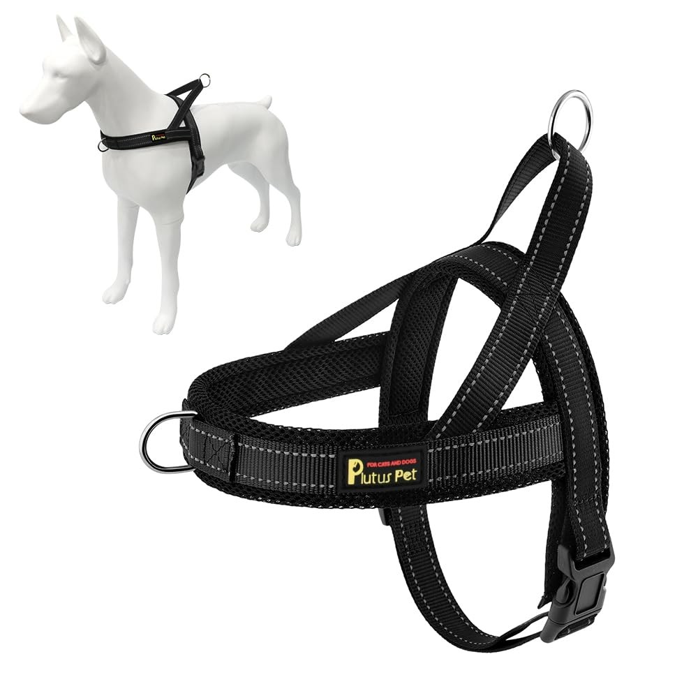 No Pull Dog Harness with Breathable Mesh Padded, Adjustable Reflective Escape...