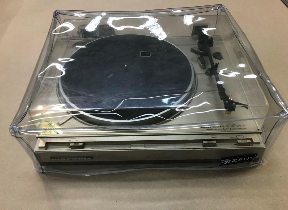 Mitsubishi DP-40 Turntable Cover. Clear Vinyl. Custom Available.