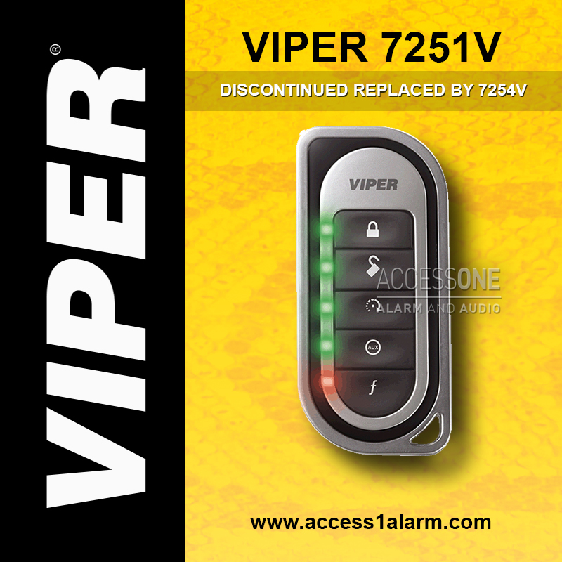 Viper 7251V 2-Way LED Replacement Remote Control Transmitter EZSDEI7251 7254V