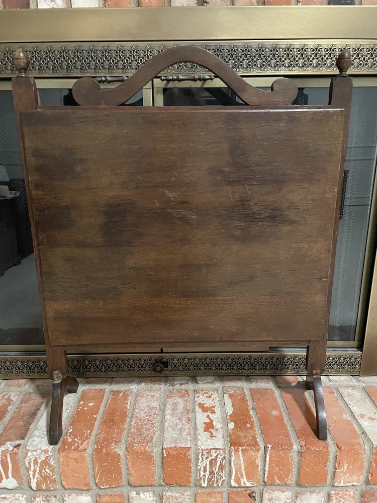 antique embroidered Fire Screen
