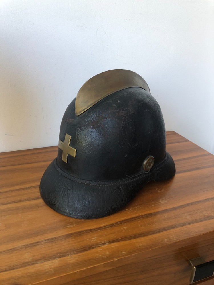 SWISS leather FIRE helmet 1900's