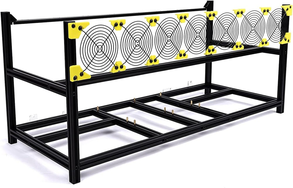 Veddha 8 / 12 GPU Miner Case Aluminum Stackable Mining Case Rig Open Air Frame