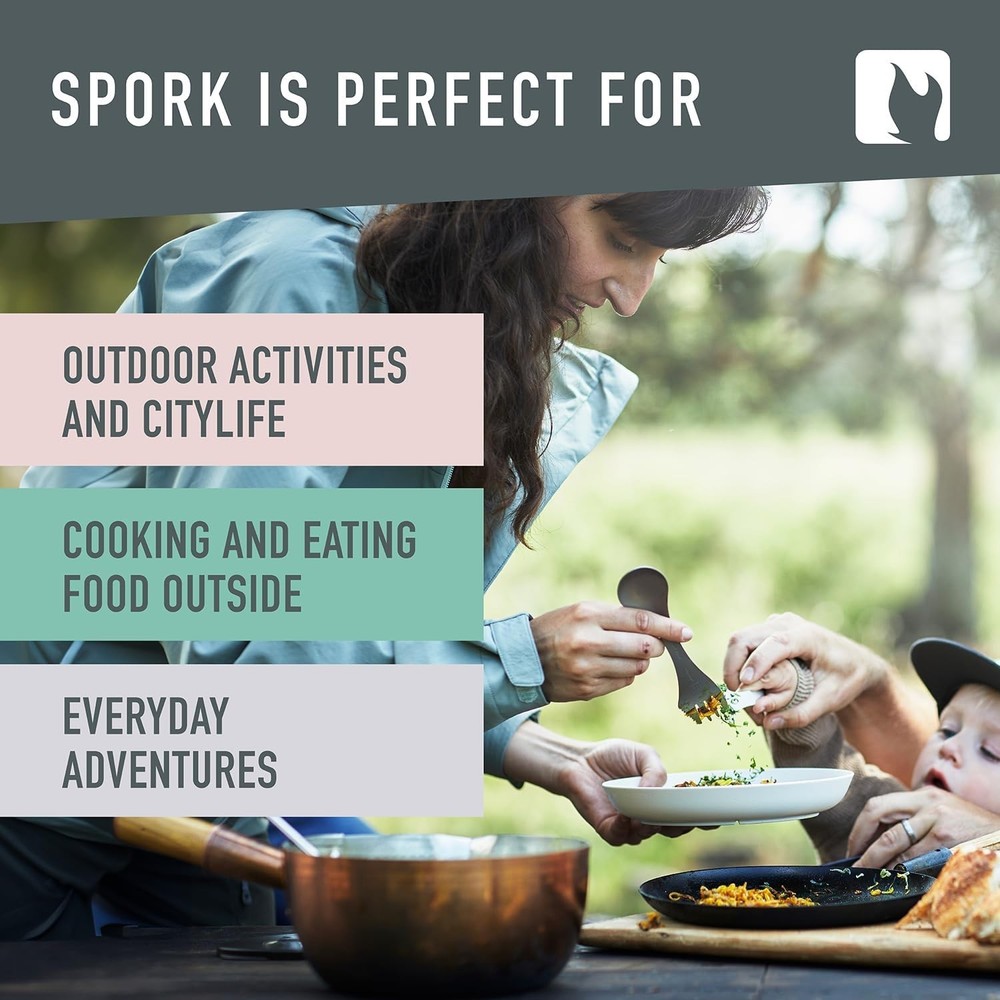 Titanium Spork Camping Spoon Fork Knife Combo Reusable Travel & Camping Utens...