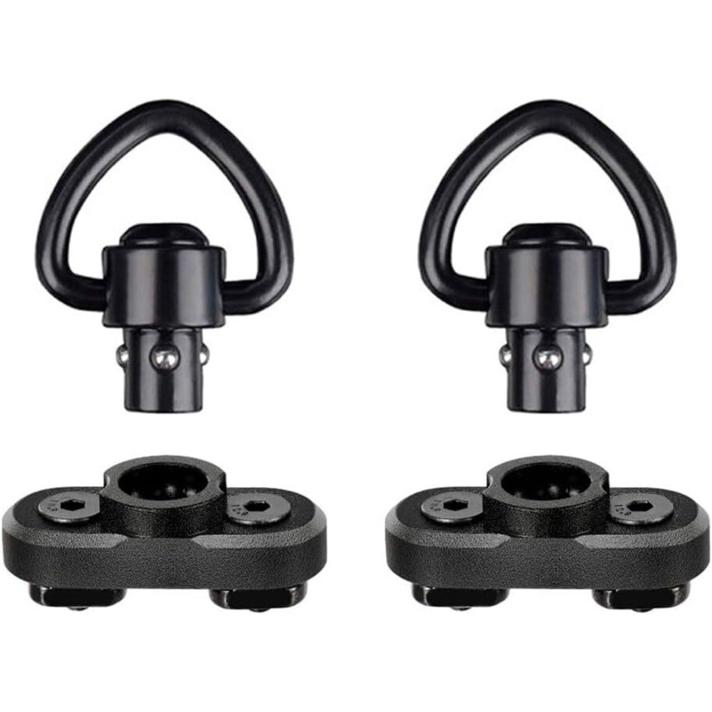 2X MLOK Triangle QD Sling Mount Push Button Quick Release Sling Swivel Adaptor