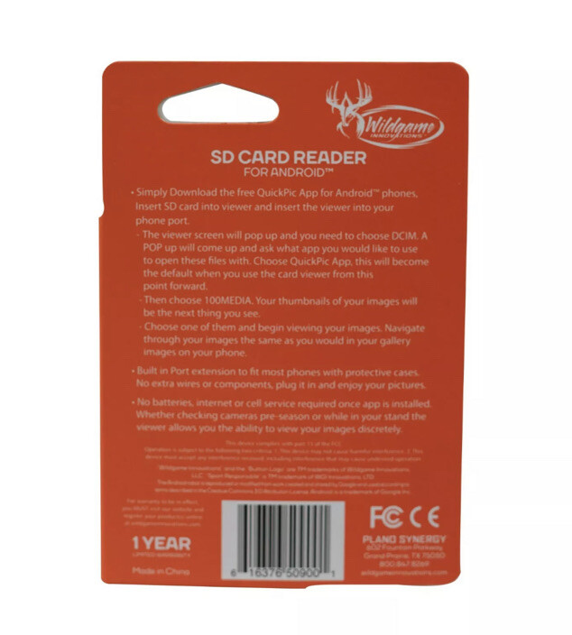 Deer Hunting Instant Trail Cam Access SD Card Reader Wildgame Innovation Android