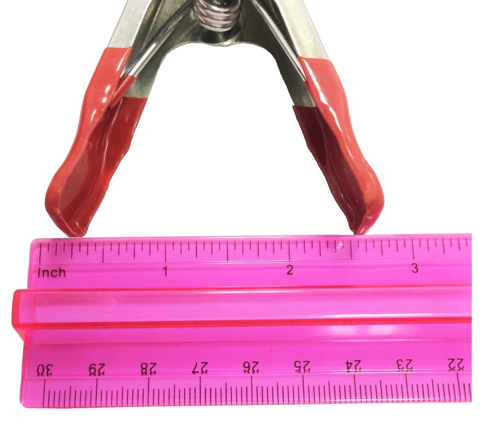 (2 Pack ) 8pc, 4 inch Mini Metal Spring Clamps w/ Red Rubber Tips Tool