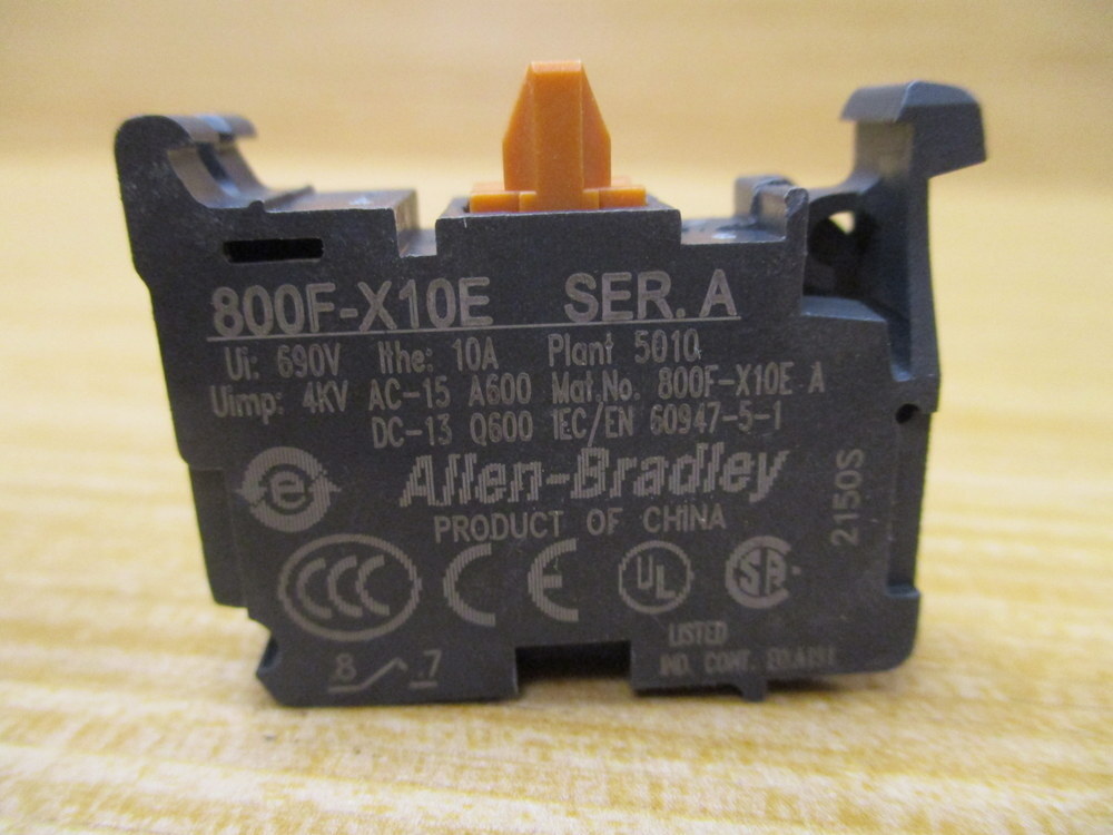 Allen Bradley 800F-X10E Contact Block 800FX10E