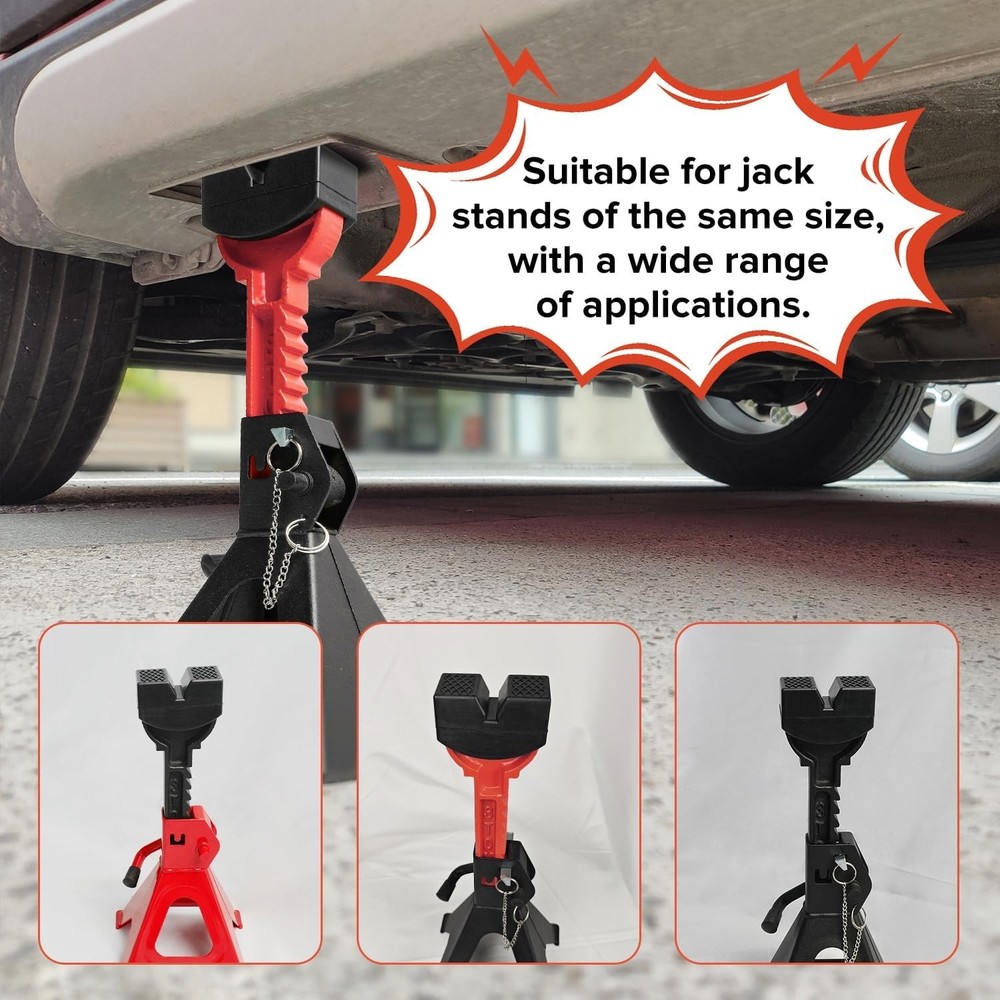 Motor Vehicle Jack Pad Adapter (2 Pack) - Protects Undercarriage & Stability
