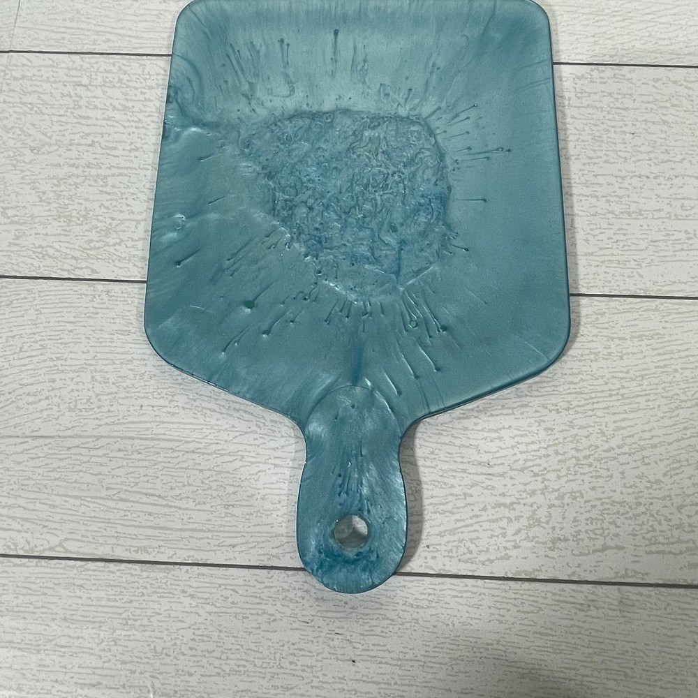 Blue Winter Resin Serving Tray Cutting Board