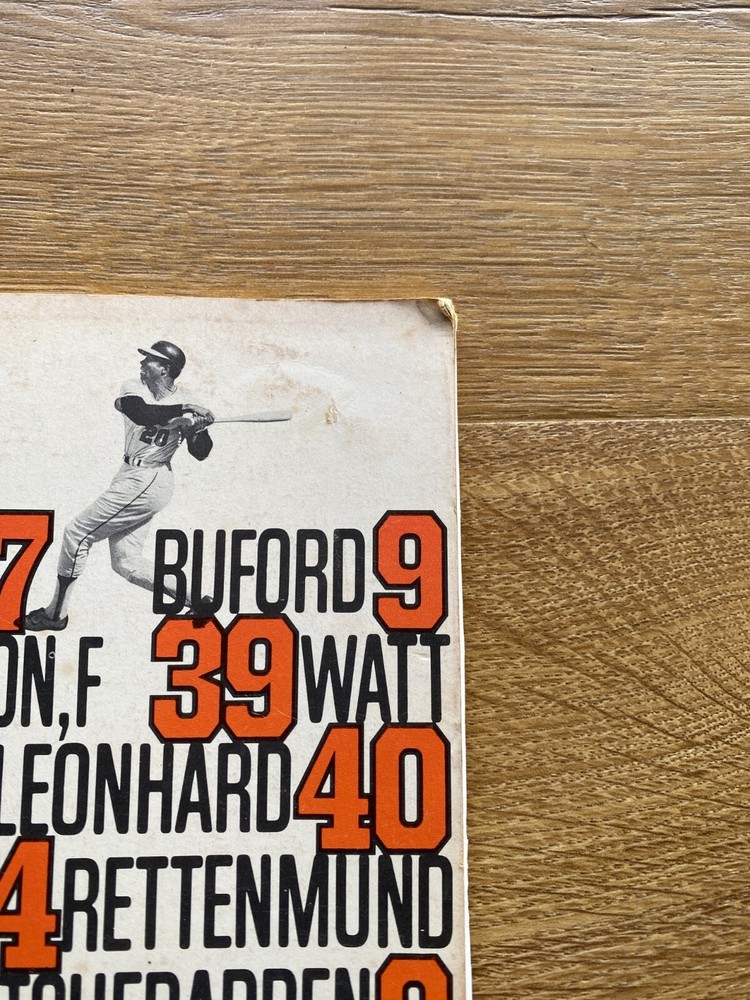 1970 Cincinnati Reds at Baltimore Orioles World Series Baseball Program Unmarked