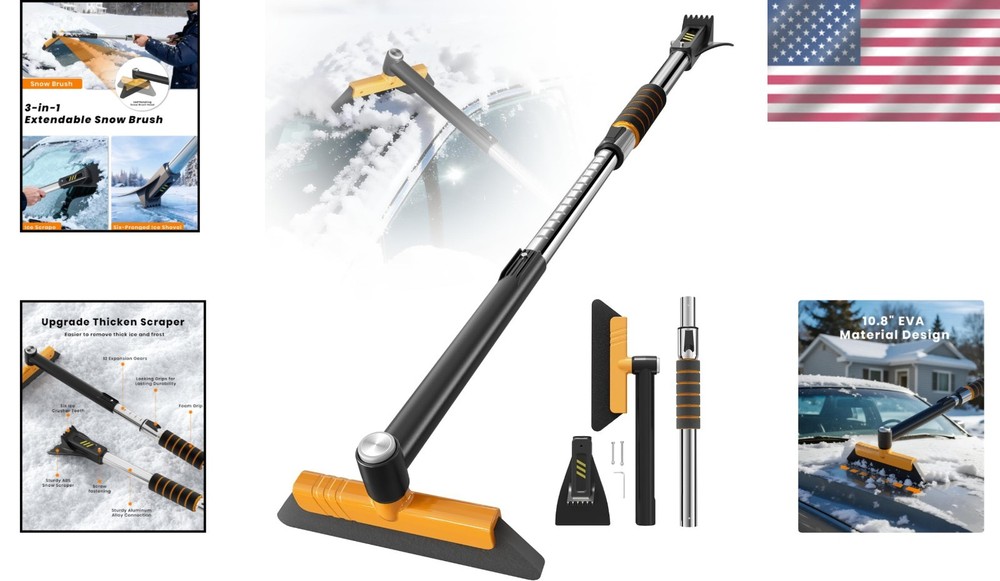 43.7" Extendable for Car Windshield for 12 Adjustable Length Settings with Fo...