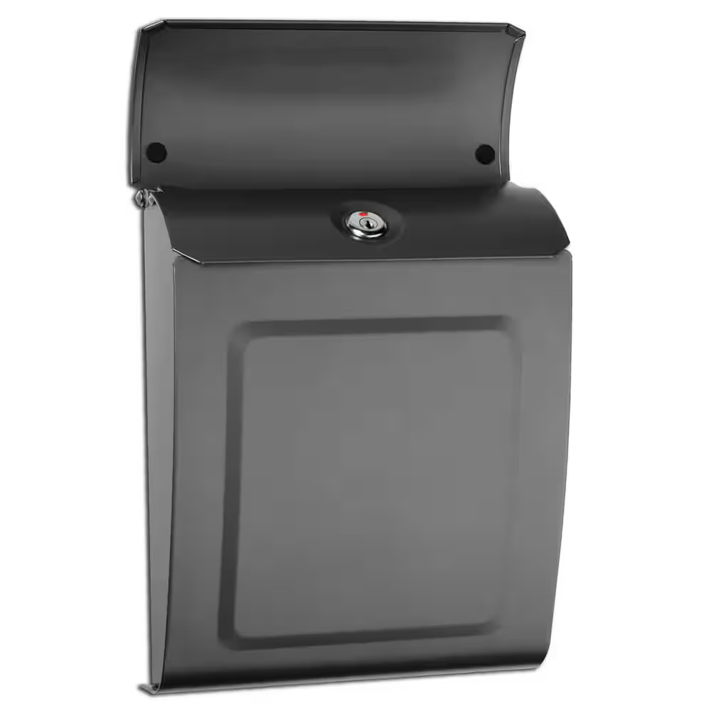 Aspen Graphite, Small, Steel, Locking, Wall Mount Mailbox