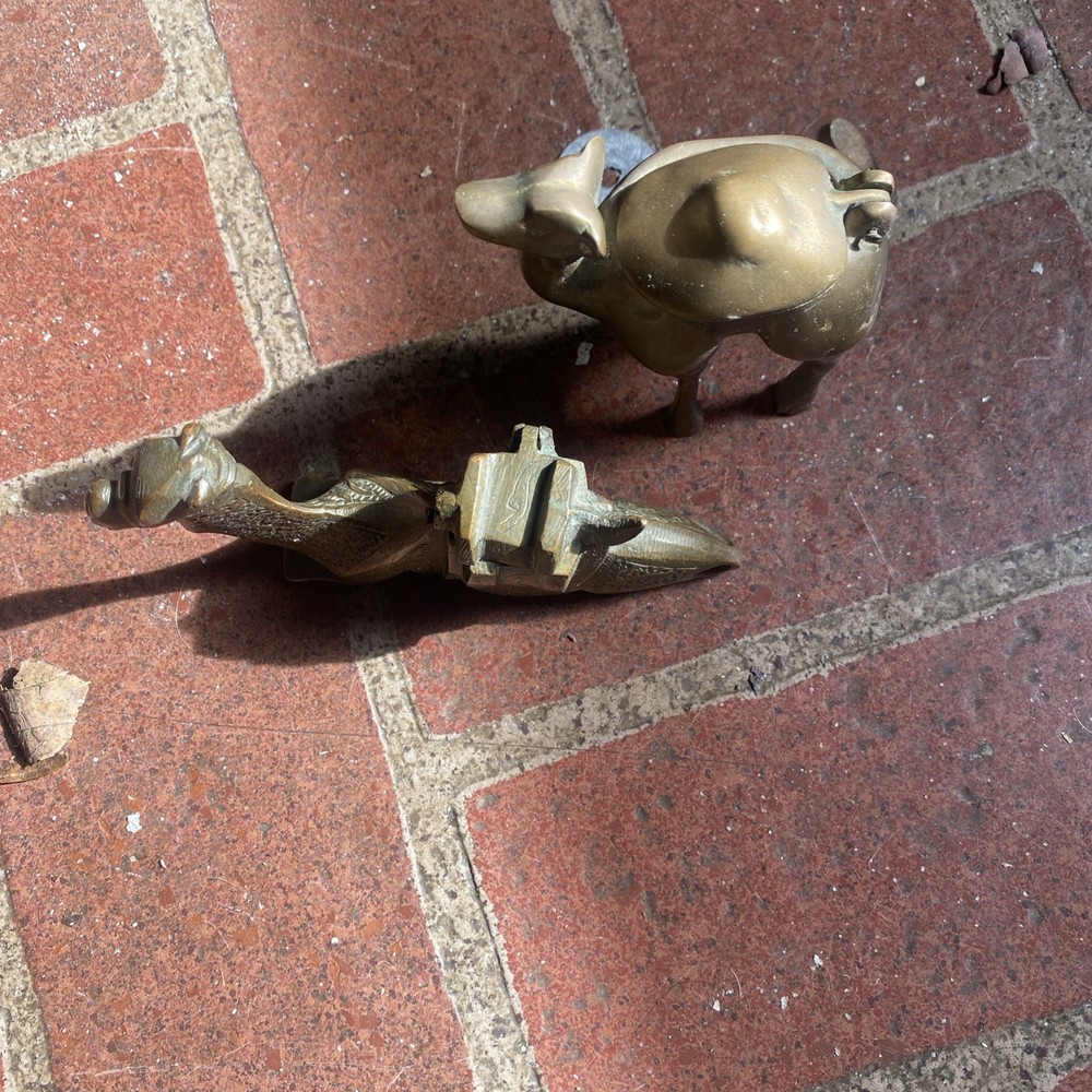 2-Vintage Brass Camel - Incense Burner/inkwells