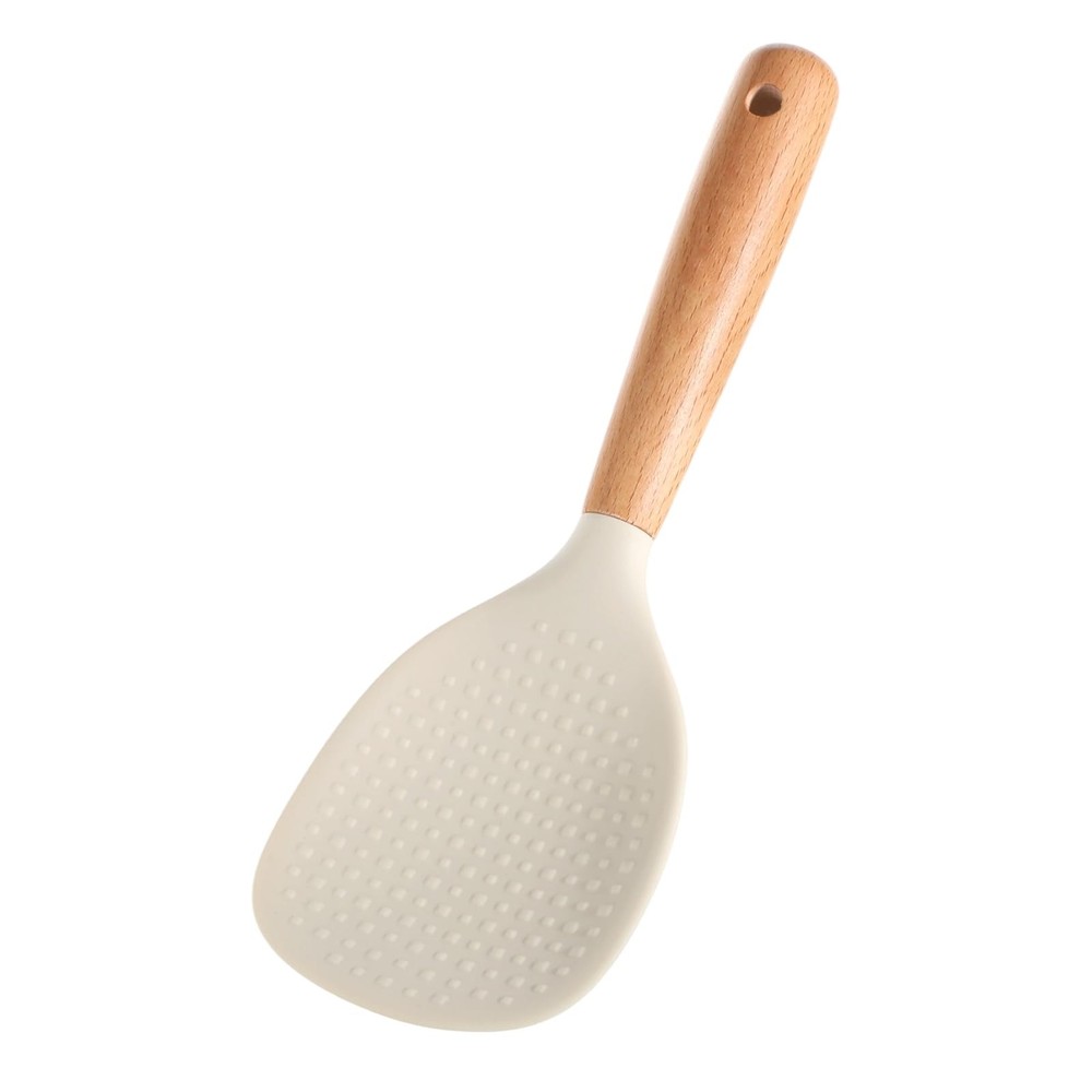White Standing Silicone Rice Spoon Paddle, Non-stick one size,