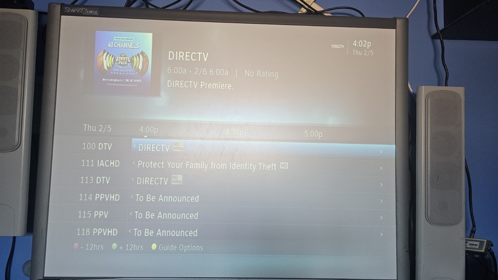 DIRECTV H25 HD RECEIVER **OWNED"" WITH REMOTE, PWR CABLE, RF BLASTER
