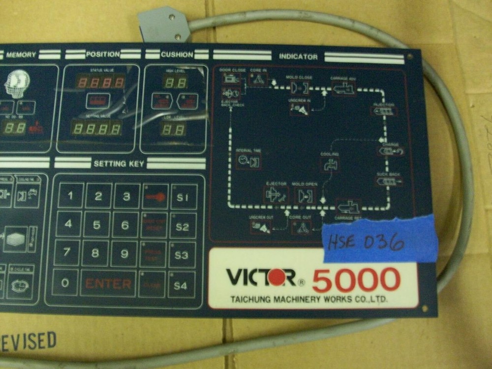 VICTOR 5000 INJECTION MOLDING MACHINE CONTROL PANEL