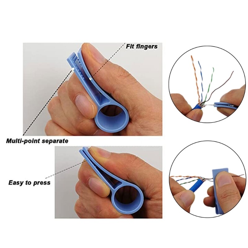Ethernet Cable Straightening Uncoiling Tool Quick Solution for Home Office Use