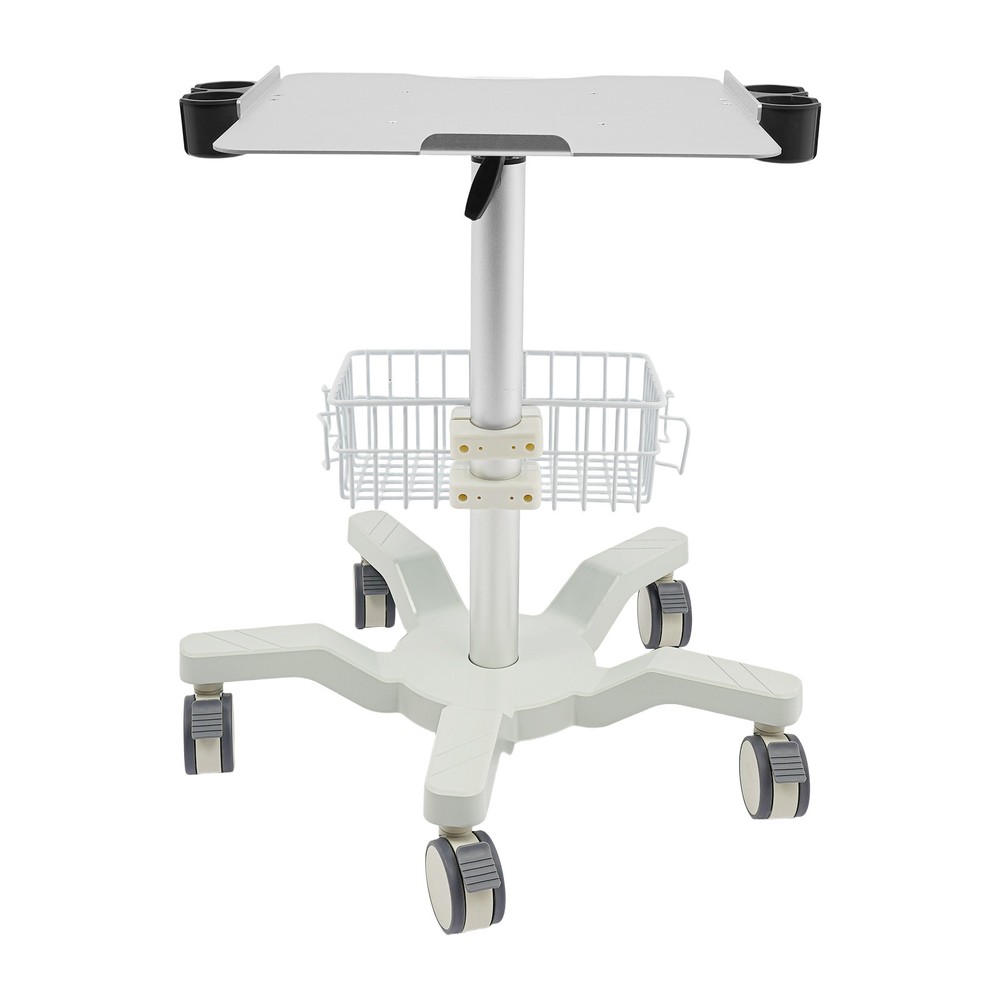Rolling Medical Cart Mobile Trolley Height Adjustable Workstation with Storage