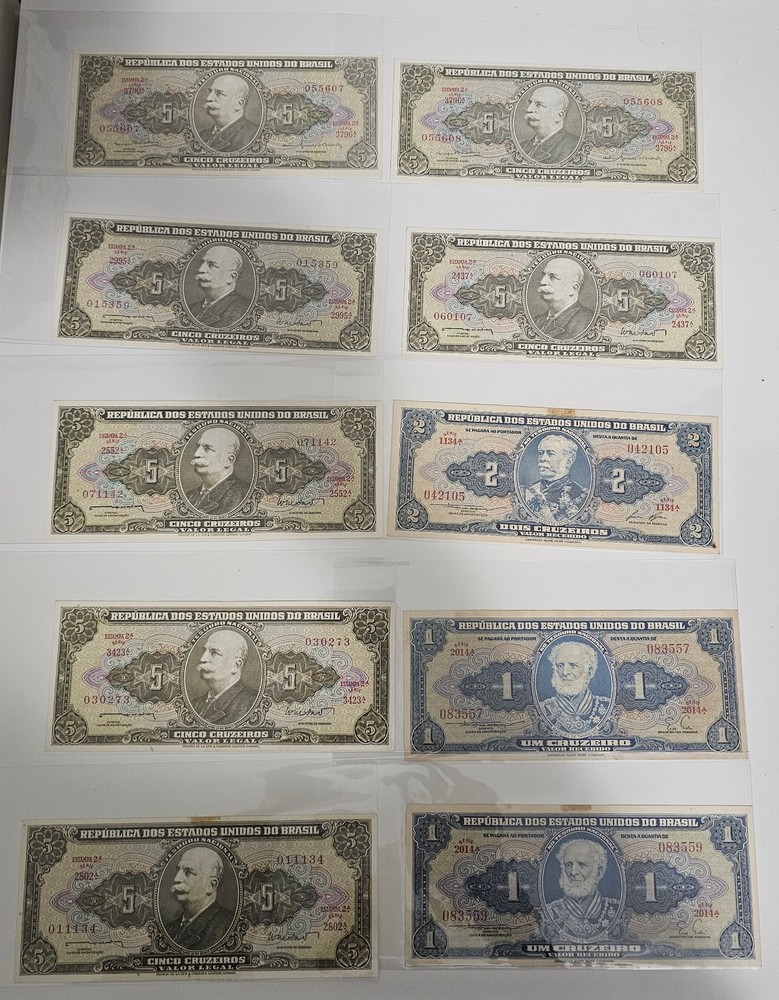 50+ World Banknotes Collection – Brazil & Foreign Mixed Lot
