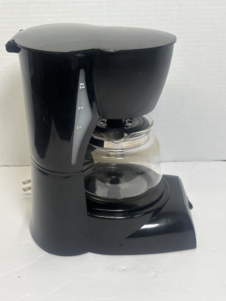 Mr Coffee Switch 4 Cup Drip Coffee Maker Brewer Model #DR5 - Black - TESTED