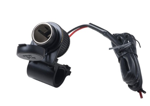 INTERPHONE 12V TUBULAR MOTORCYCLE HANDLEBAR MOUNTED CIGARETTE ADAPTOR SOCKET