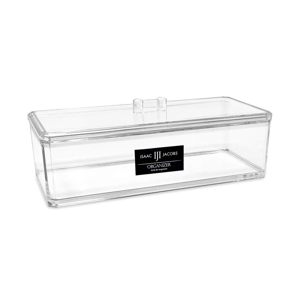 Clear Acrylic Rectangular Stackable Storage Organizer with Lid, Drawer Tray, ...