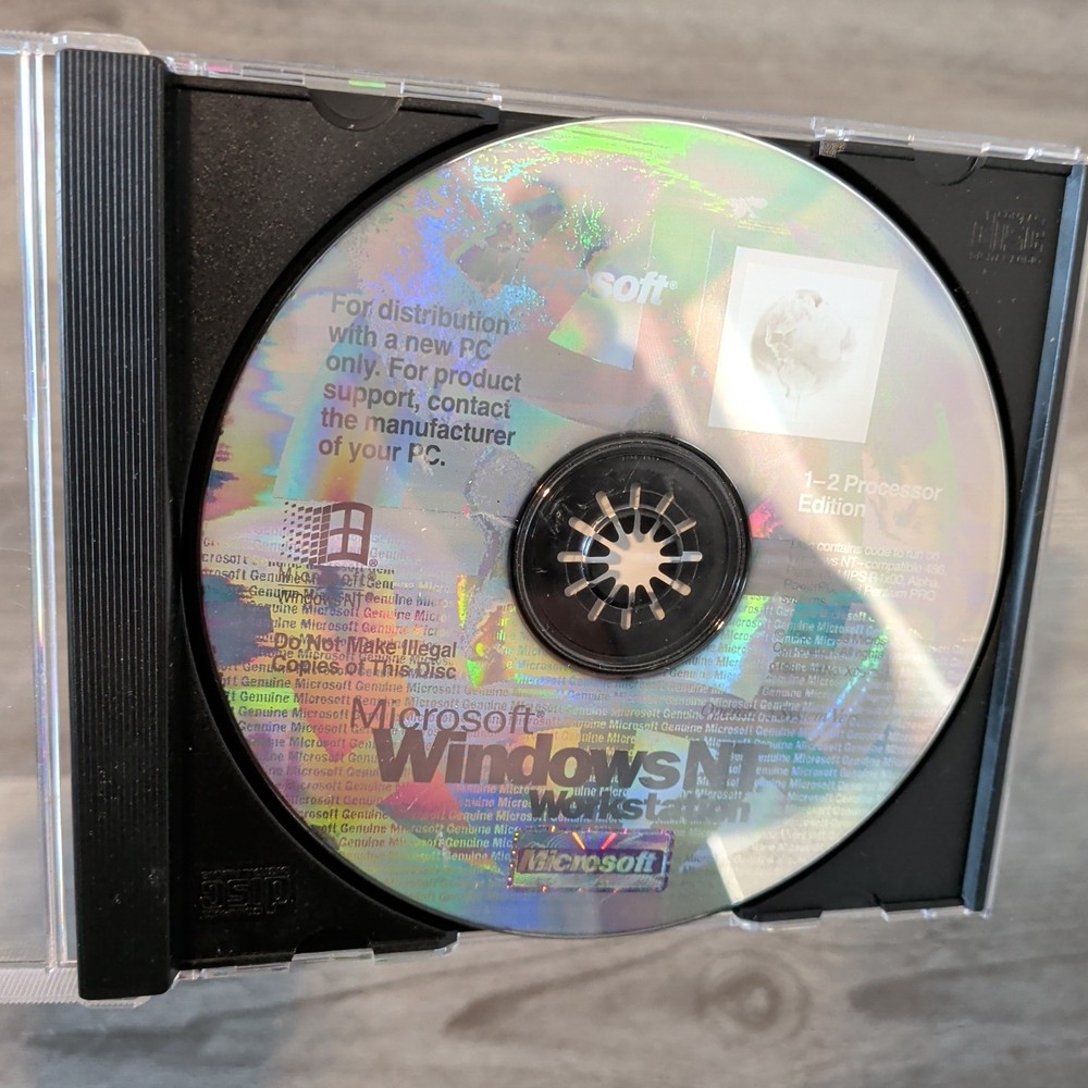 Microsoft Windows NT Workstation Operating System CD 1 - 2 Processor Edition 486