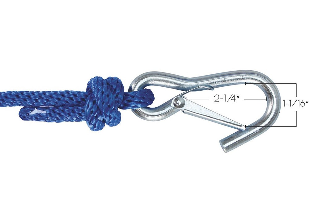 Extreme Max 3006.2039 BoatTector Solid Braid MFP Anchor Line/Hook 3/8"x100' Blue